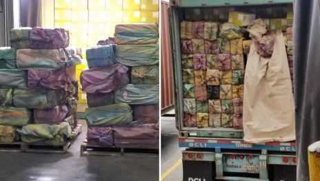 La droga estaba en 60 paquetes dentro de un contenedor.