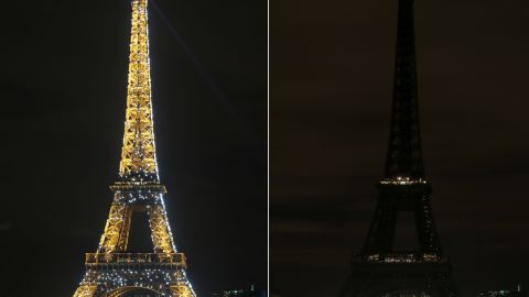 La Torre Eiffel se apaga todos los años en la Hora de la Tierra.