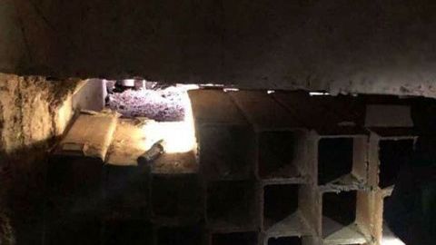 El túnel fue hallado durante un patrullaje en México.