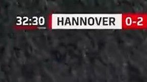 Así lució el campo en el estadio HDI Arena de Hannover este domingo.