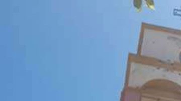 Iglesia San Jose Obrero dañada por las balas de narcotraficantes