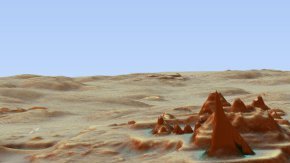 Reproducción digital de la zona de Tikal que elimina la vegetación.