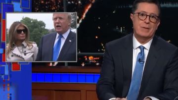 El comediante Stephen Colbert presentó un 'sketch' con tres "Melanias".