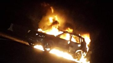 Incendios en narcobloqueos en el municipio de Villagran, Guanajuato.