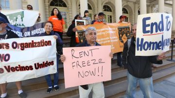 Protestan para congelar el aumento de las rentas estabilizadas en la Ciudad de Nueva York.