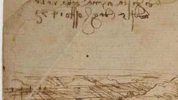 La obra 'Paesaggio', de Leonardo Da Vinci.