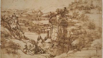 La obra 'Paesaggio', de Leonardo Da Vinci.