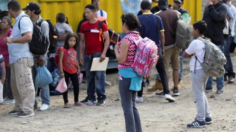 Integrantes de la caravana migrante.