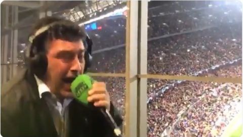 El comentarista español Alfredo Martínez enloqueció con los goles de Messi al Manchester United