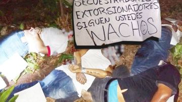 Aparecen más narcomantas y ejecutados con sello del CJNG en Veracruz Mexico