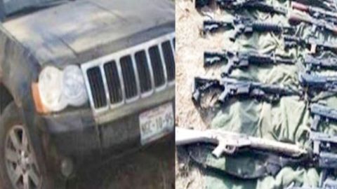 16 detenidos, 1 muerto y armas confiscadas al CJNG