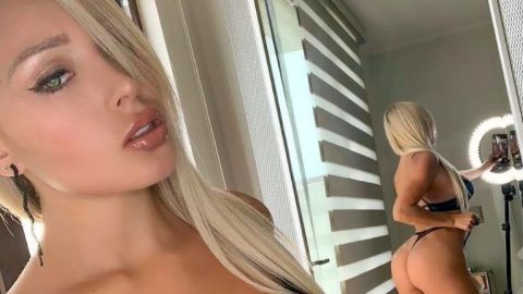 La modelo chilena Daniella Chávez, consumada americanista y ahora analista de boxeo.