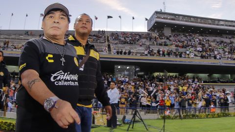 Diego Armando Maradona, técnico de Dorados de Sinaloa