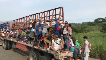 Los migrantes están cruzando ahora el estado mexicano de Chiapas.