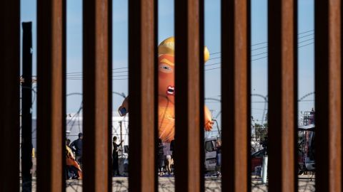 El bebé se ha hecho famoso en las manifestaciones en contra de Trump.