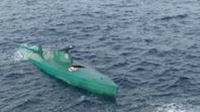Submarino de narcotraficantes decomisado en costas de Chiapas, México