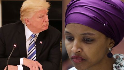 El presidente Trump publicó un video sobre la demócrata Ilhan Omar.
