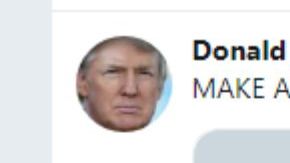 Captura de pantalla de la cuenta de Twitter del presidente Donald Trump.