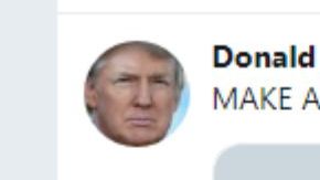 Captura de pantalla de la cuenta de Twitter del presidente Donald Trump.