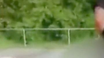 El hombre fue filmado orinando a plena luz del día.