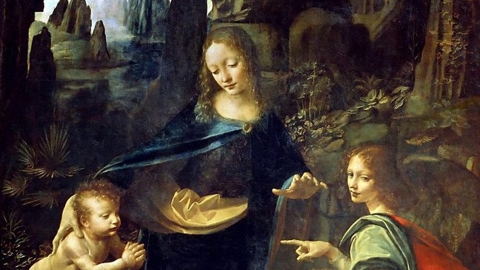 A la izquierda del cuadro "La Virgen de las Rocas", de Leonardo Da Vinci, hay unas palmas que podrían ser un símbolo subversivo.
