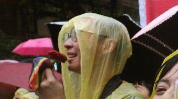 Partidarios del matrimonio homosexual celebran enTaiwán.