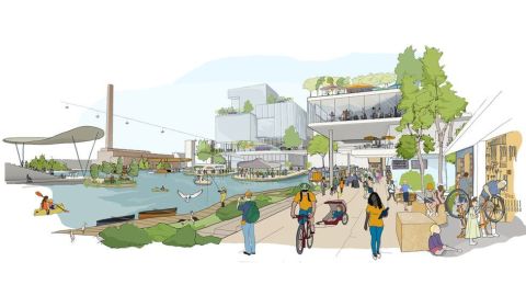 La ciudad diseñada por Sidewalk Labs, filial de Google.
