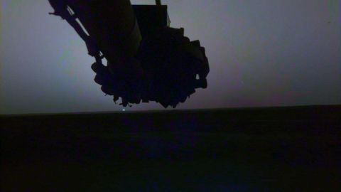 Insight captó la aurora de Marte el 24 de abril de 2019.
