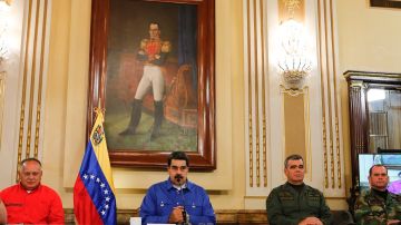 Nicolás Maduro y su cúpula el martes.