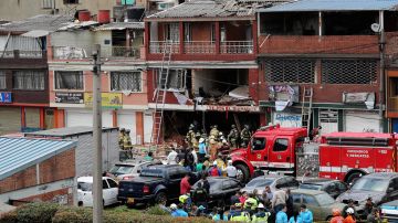 La explosión tuvo lugar en la capital colombiana a las 13:30 pm.