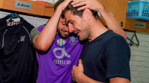 Iker Casillas visitó a sus compañeros el pasado viernes 17 de mayo.