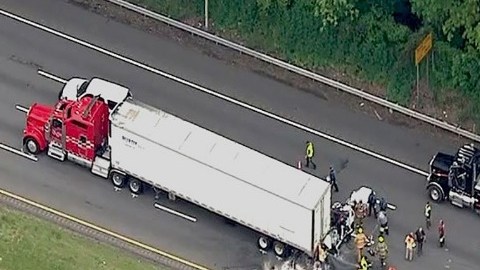 Toma aérea de la colisión
