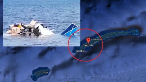 El accidente ocurrió cerca de la isla Roatán.