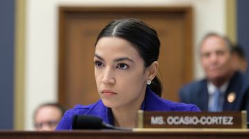 WASHINGTON, DC - APRIL 10: Rep. Alexandria Ocasio-Cortez (D-NY) listens during a House Financial Services Committee hearing  on April 10, 2019 in Washington, DC. Seven CEOs of the country’s largest banks were called to testify a decade after the global financial crisis.  (Photo by )