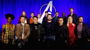 Los actores, director y productor de 'Avengers: Endgame'.