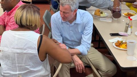 De Blasio el sábado 18 de mayo en Orangeburg, Carolina del Sur