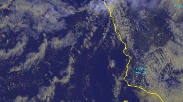 Imágenes satelitales del NWS muestran el frente frío principal que trajo la lluvia generalizada al sur de California el pasado fin de semana.