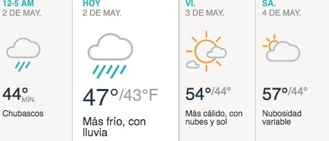 Mayormente frío y nublado por la tarde.