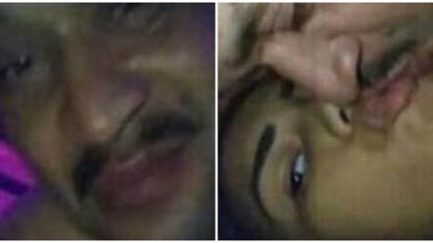 Escenas del video sexual que fueron filtradas en redes.