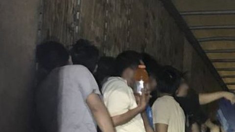 Los inmigrantes en el camión.