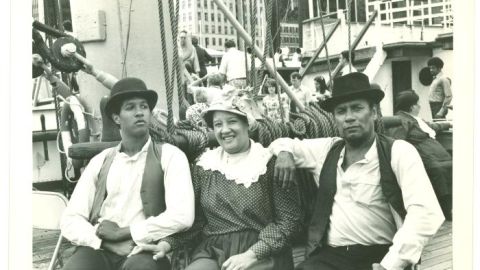 Paul Mondesire, Elba Cabrera y Piri Thomas en "Reflections of Our Past", 1980