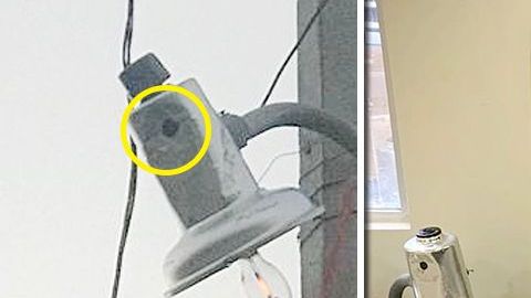 Los cámaras estaban instaladas en los postes.