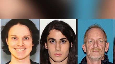 Los cuatro detenidos: Volz, Romero, Allen y Gnecco
