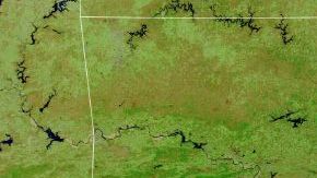 Los ríos Missouri y Mississippi están muy crecidos.