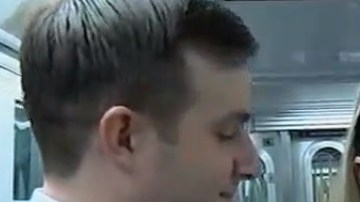 La pareja lucía feliz en el Subway neoyorquino.