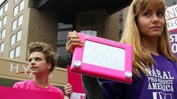 Reproductive Rights Activists Protest Outside Romney DC Fundraiser