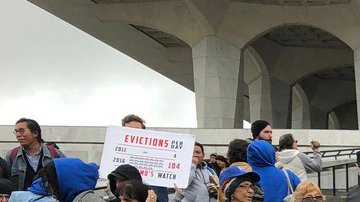 La demostración en Albany contó con unos 2,000 inquilinos y activistas provenientes de 26 ciudades en todo el estado.