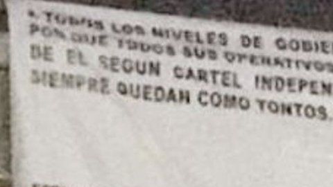 Narcomantas en puerto turístico con un rotundo mensaje vs el CIDA