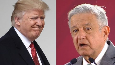 Los presidentes Trump y López Obrador.