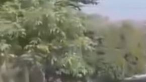 La mujer, con machete en mano, amenazó a la vecina.